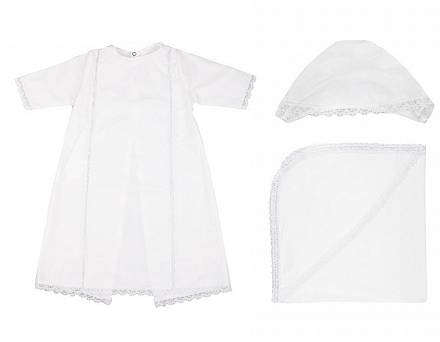 Крестильный набор для мальчика – Ангел, 0-6 месяцев, белый 